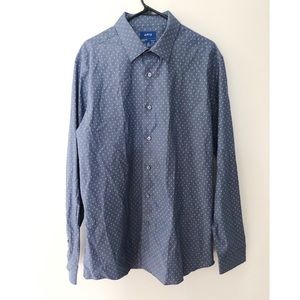 Apt. 9 Slim Fit Premier Flex Blue Botton Up
